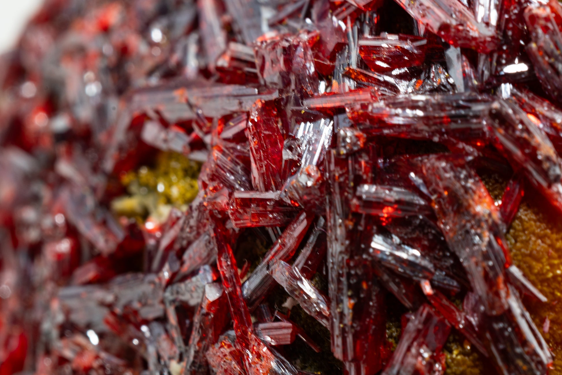 Orpiment, Realgar, Barite, - Quiruvilca Mine, Peru