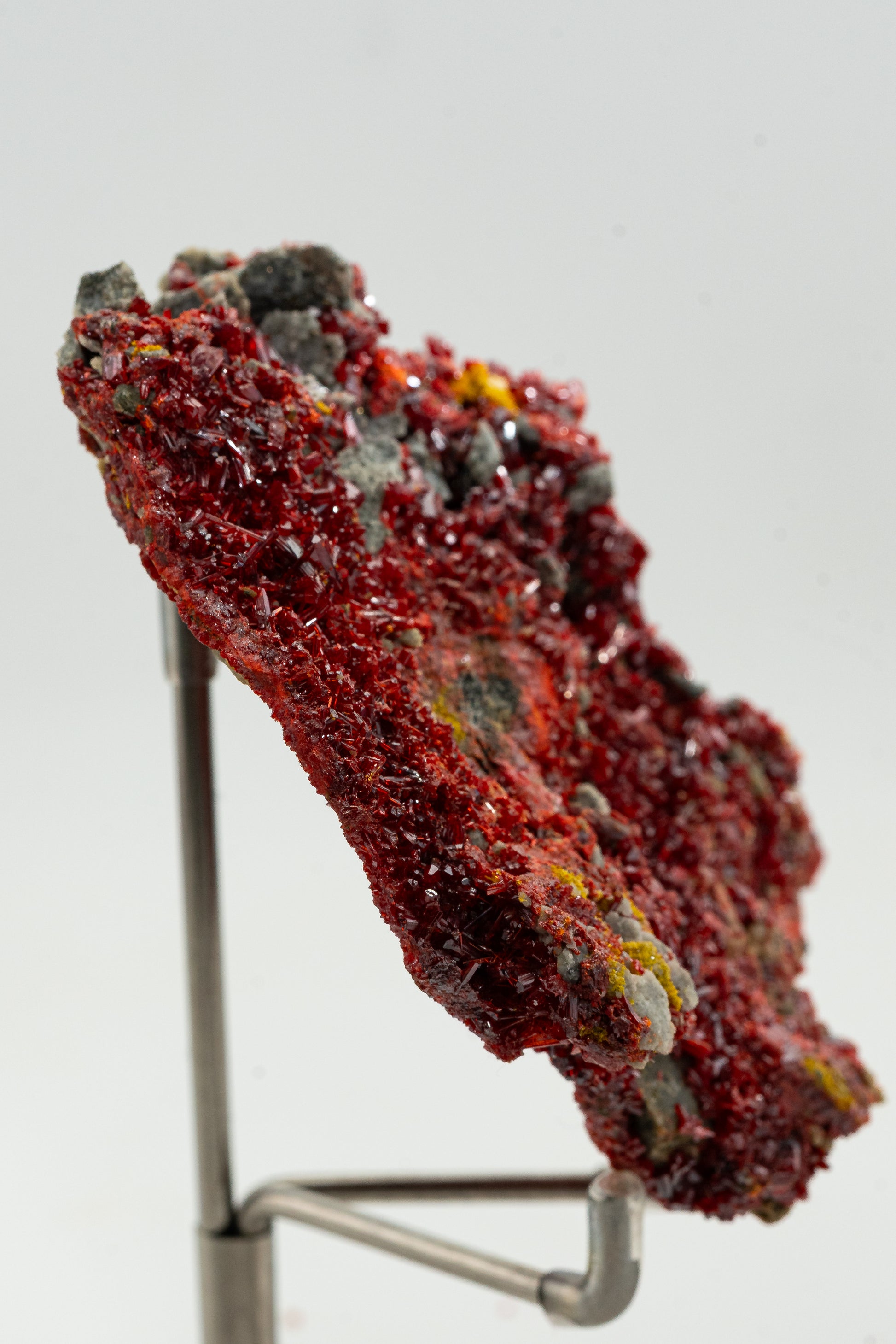 Orpiment, Realgar, Barite, Quartz w/ Pyrite - Quiruvilca Mine, Peru