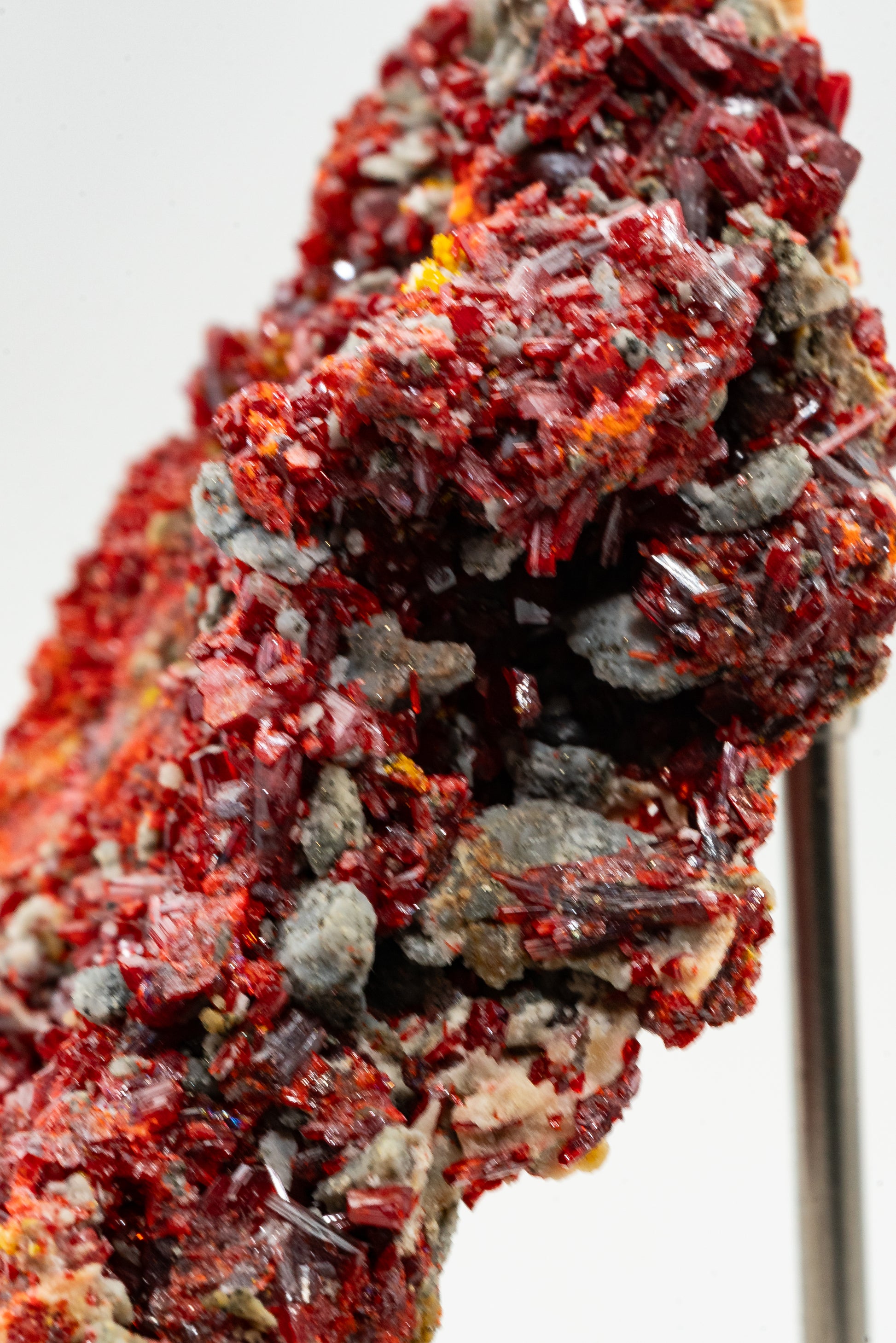 Orpiment, Realgar, Barite, Quartz w/ Pyrite - Quiruvilca Mine, Peru