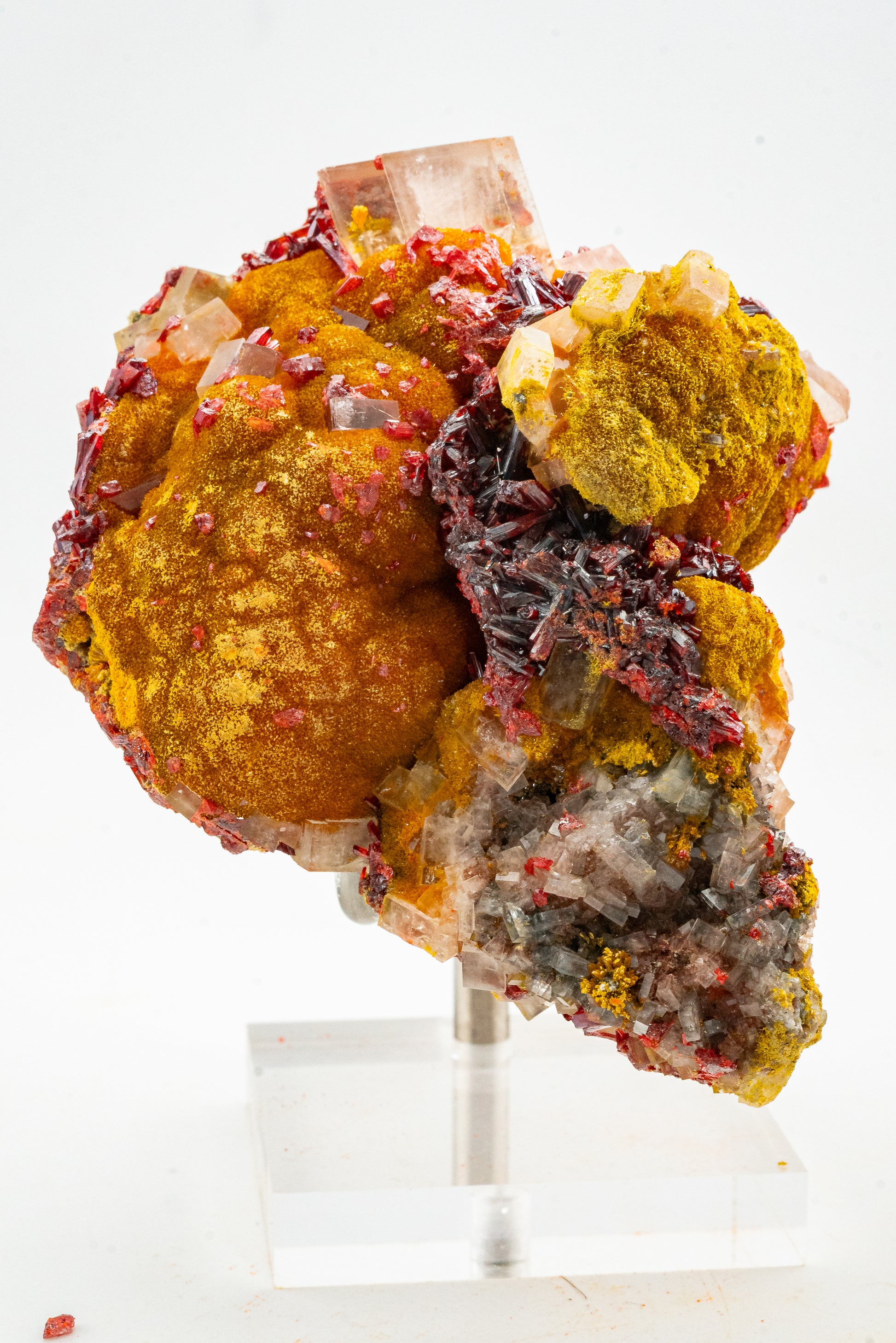 Orpiment, Realgar, Barite, - Quiruvilca Mine, Peru