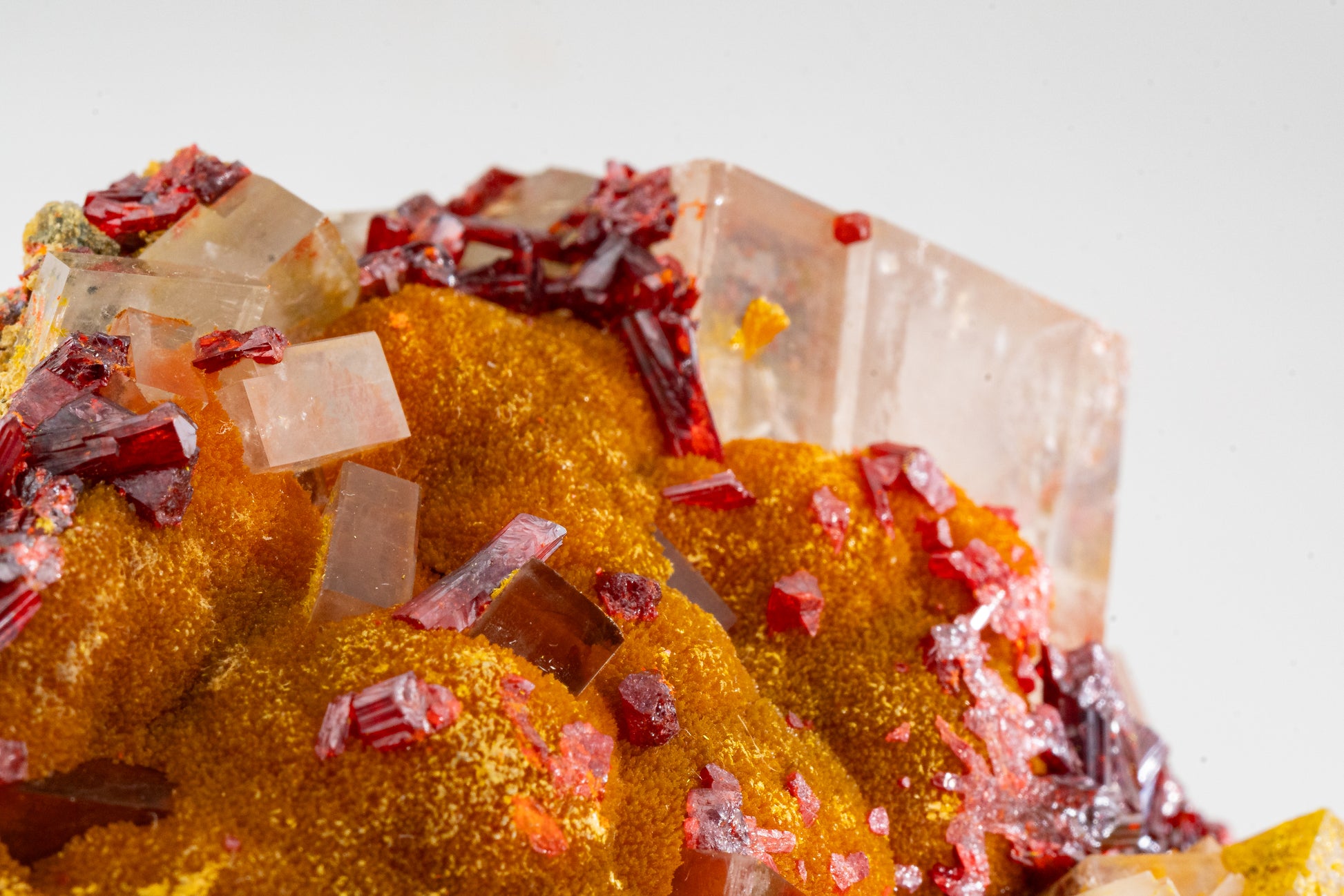 Orpiment, Realgar, Barite, - Quiruvilca Mine, Peru
