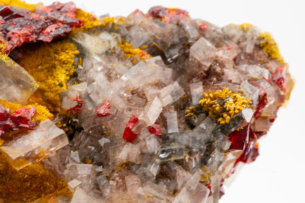 Orpiment, Realgar, Barite, - Quiruvilca Mine, Peru