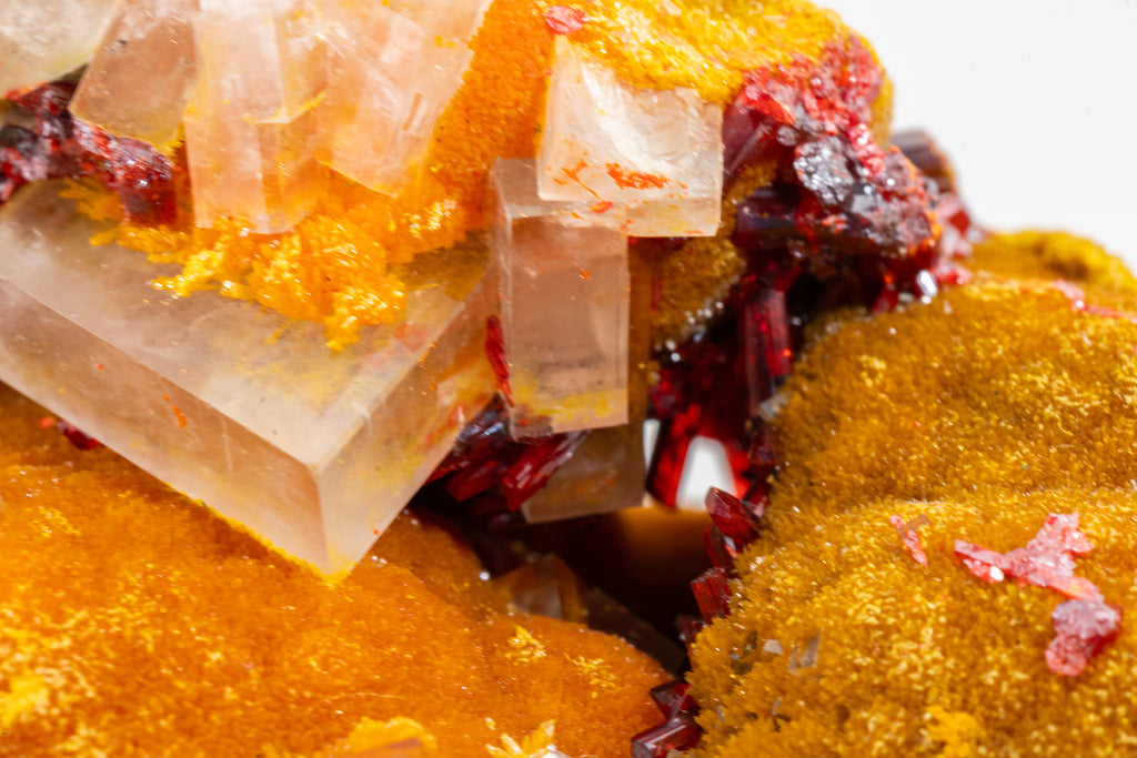Orpiment, Realgar, Barite, - Quiruvilca Mine, Peru