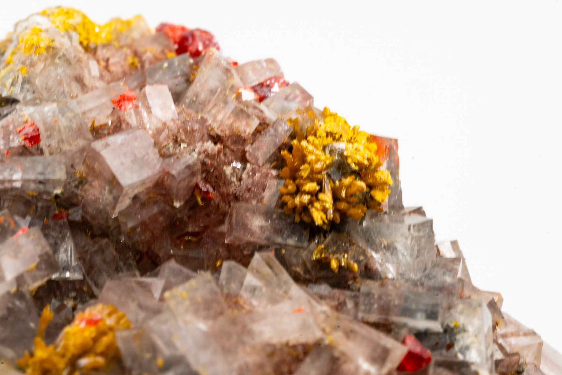 Orpiment, Realgar, Barite, - Quiruvilca Mine, Peru