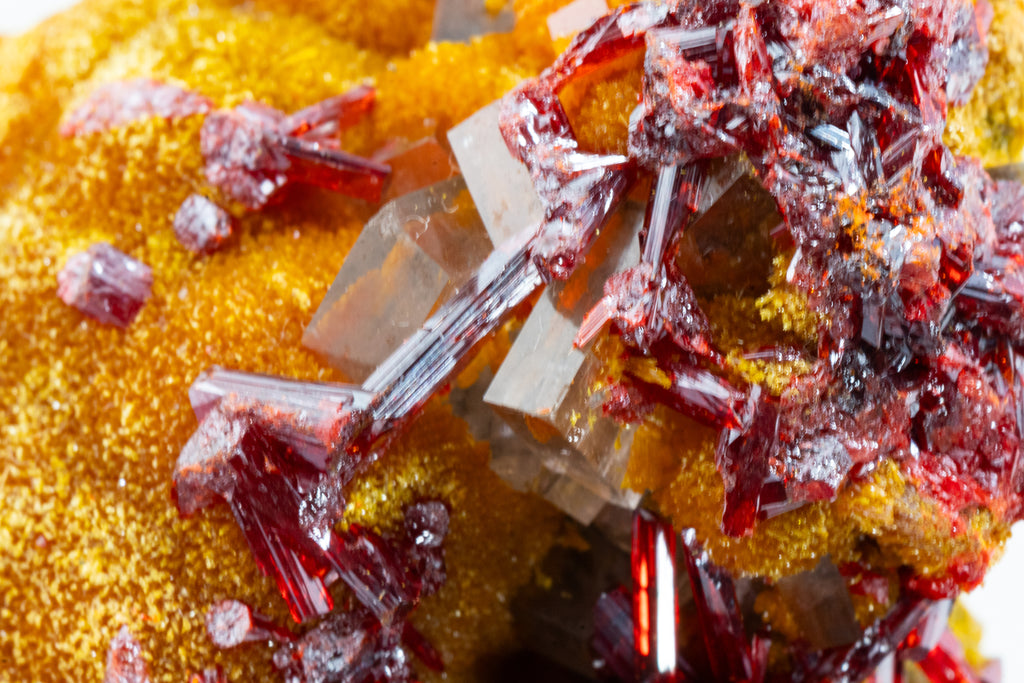 Orpiment, Realgar, Barite, - Quiruvilca Mine, Peru