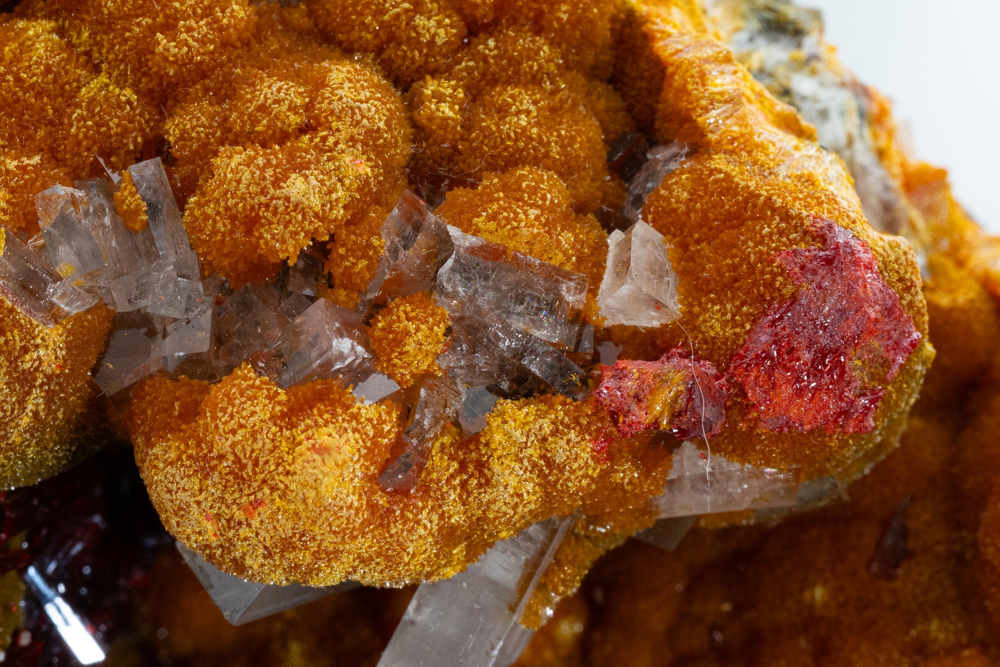 Orpiment, Realgar, Barite, - Quiruvilca Mine, Peru