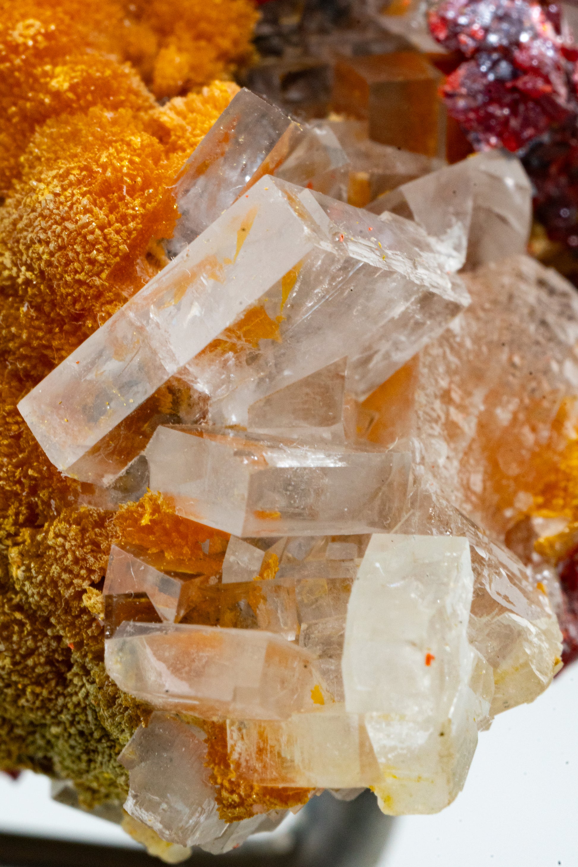 Orpiment, Realgar, Barite, - Quiruvilca Mine, Peru