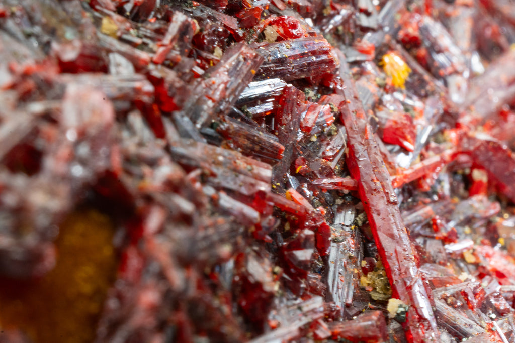 Orpiment, Realgar, Barite, - Quiruvilca Mine, Peru