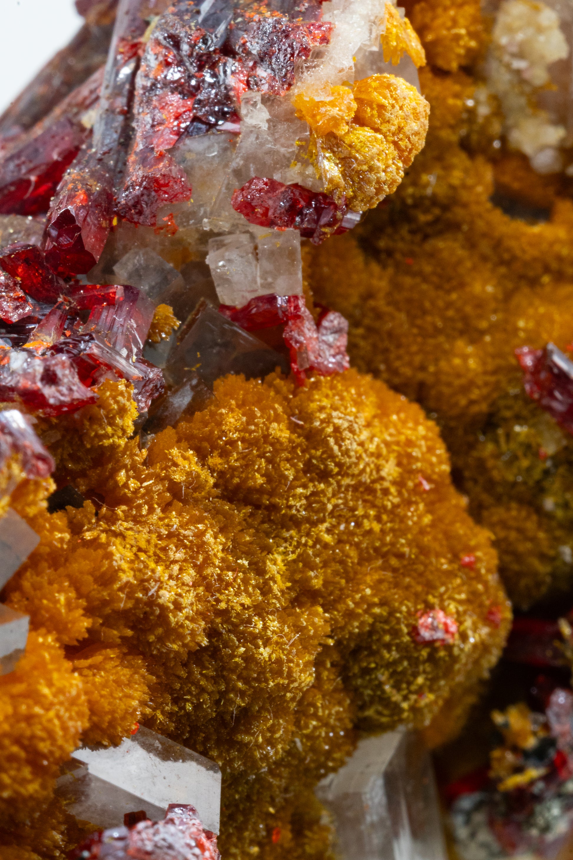 Orpiment, Realgar, Barite, - Quiruvilca Mine, Peru