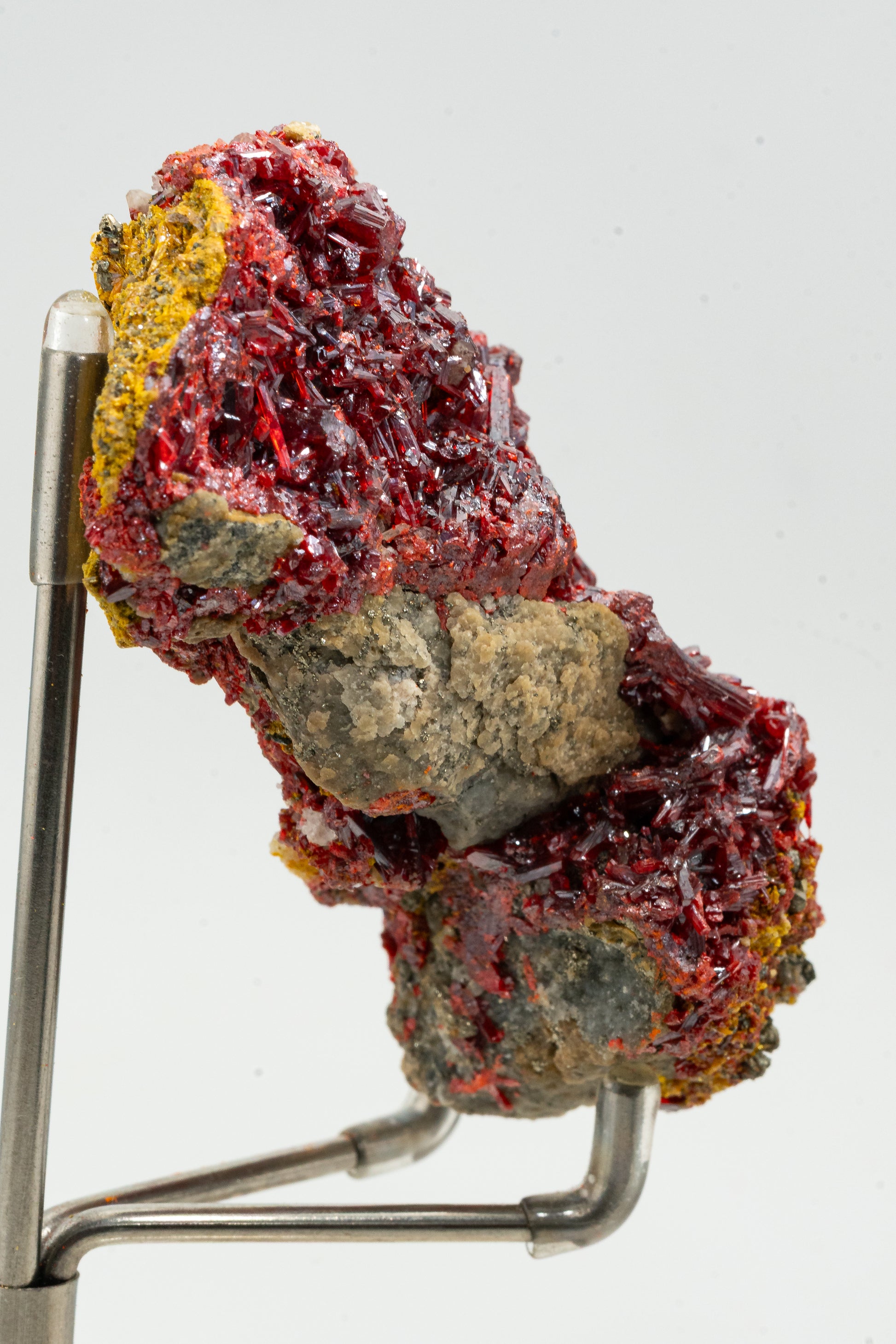 Orpiment, Realgar, Barite, - Quiruvilca Mine, Peru