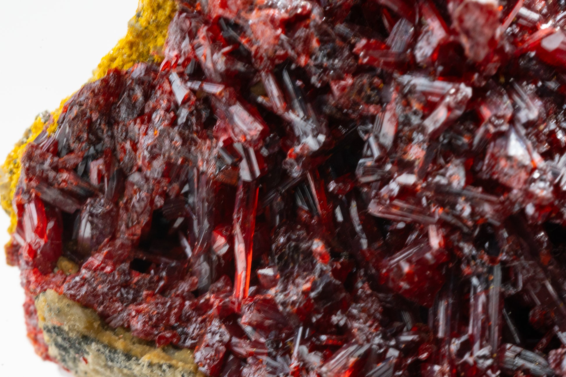 Orpiment, Realgar, Barite, - Quiruvilca Mine, Peru