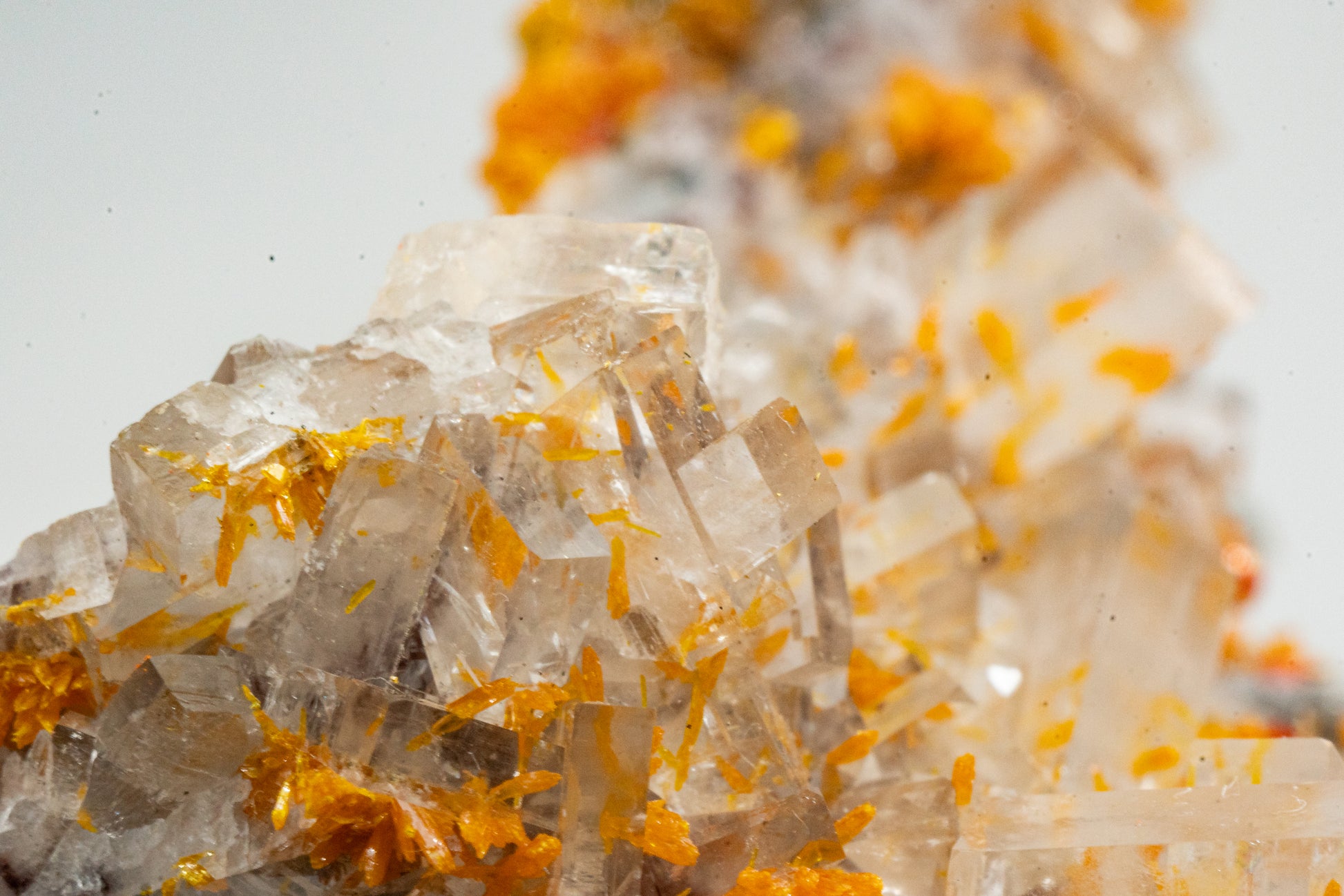 Orpiment, Realgar, Barite, - Quiruvilca Mine, Peru