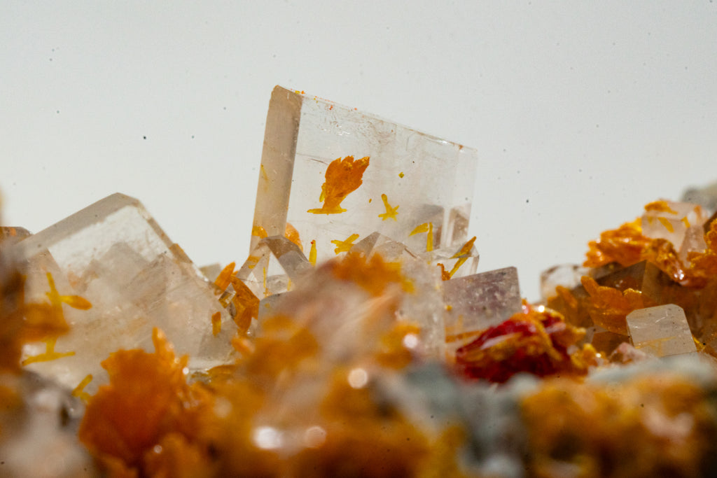 Orpiment, Realgar, Barite, - Quiruvilca Mine, Peru