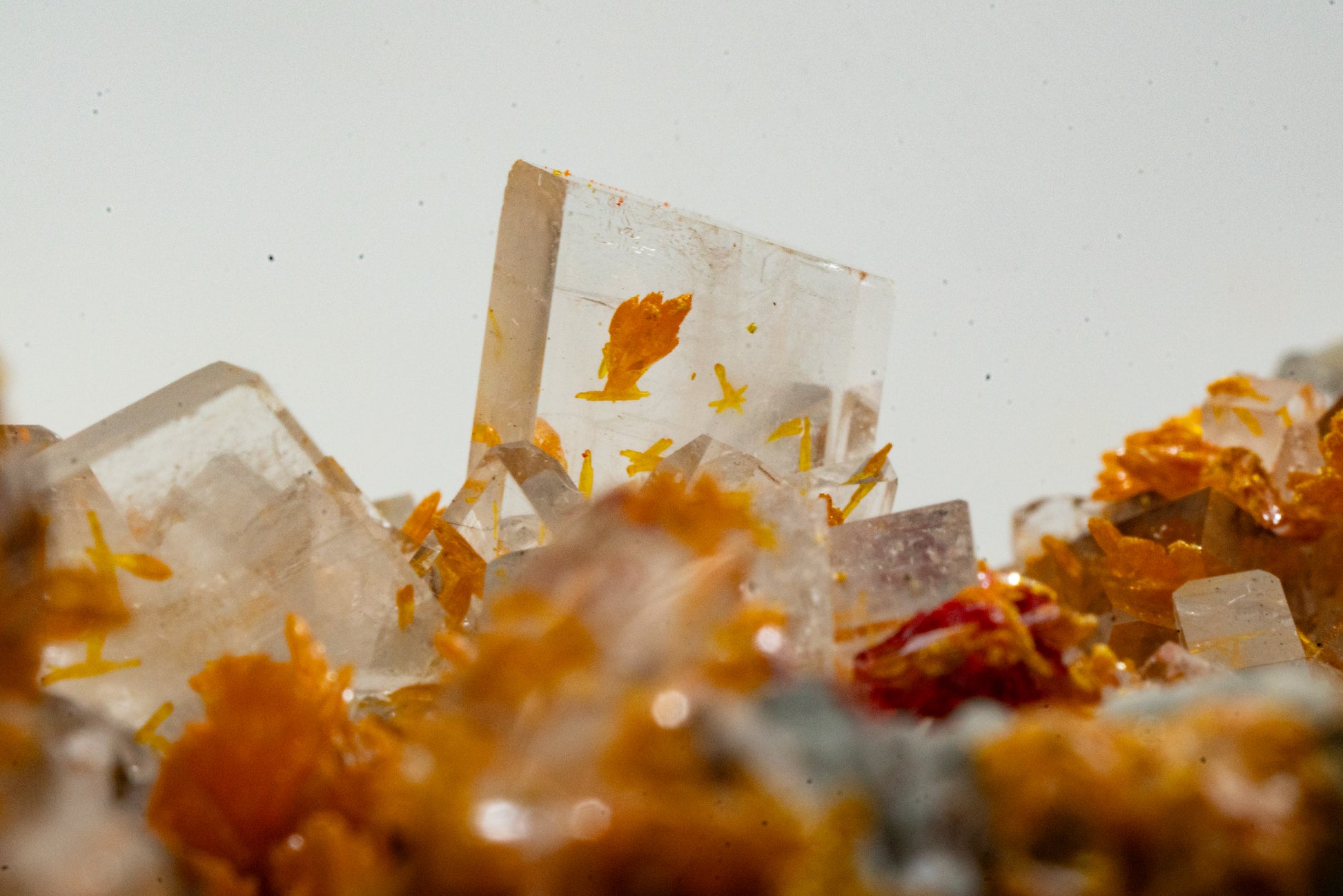 Orpiment, Realgar, Barite, - Quiruvilca Mine, Peru