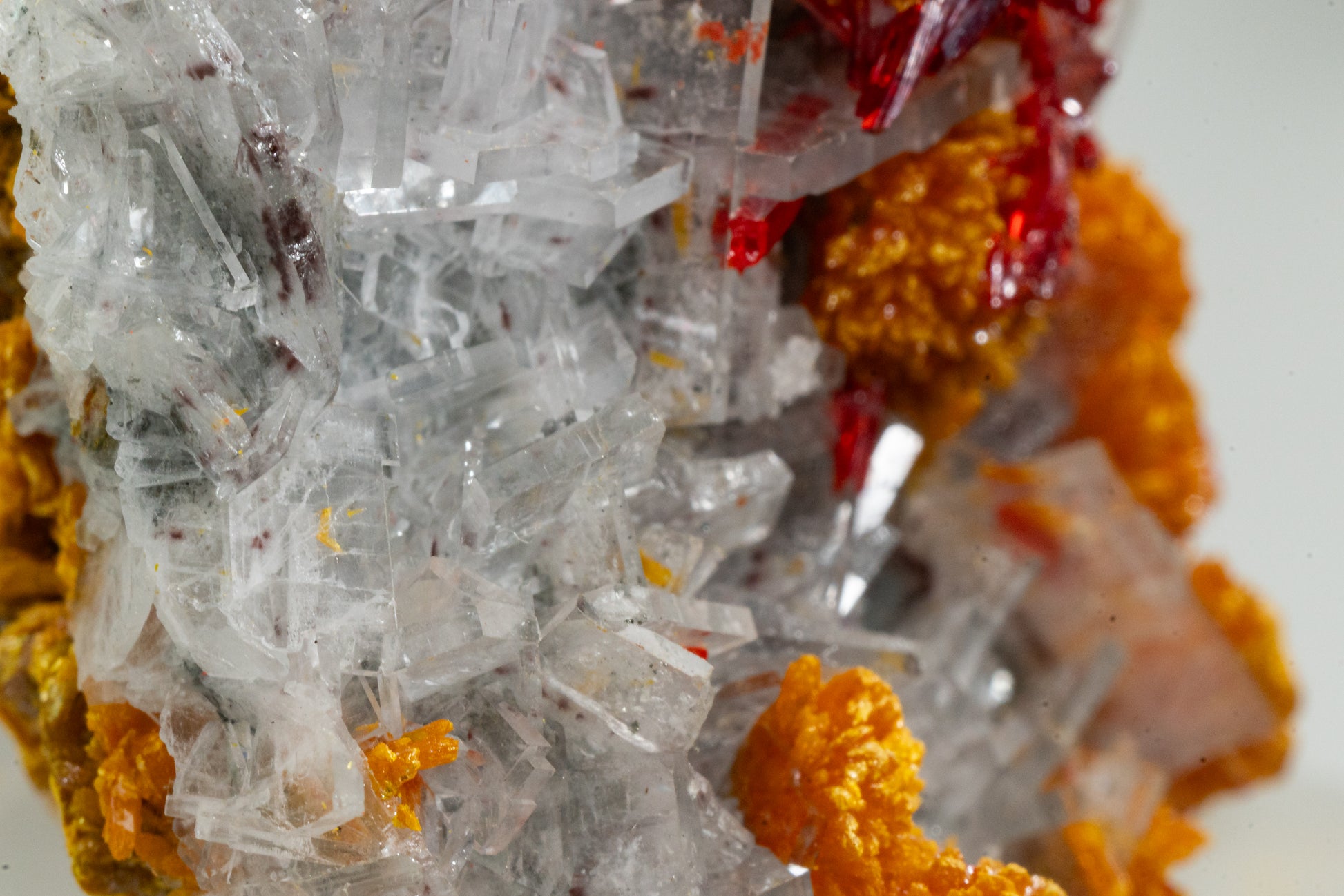 Orpiment, Realgar, Barite, - Quiruvilca Mine, Peru
