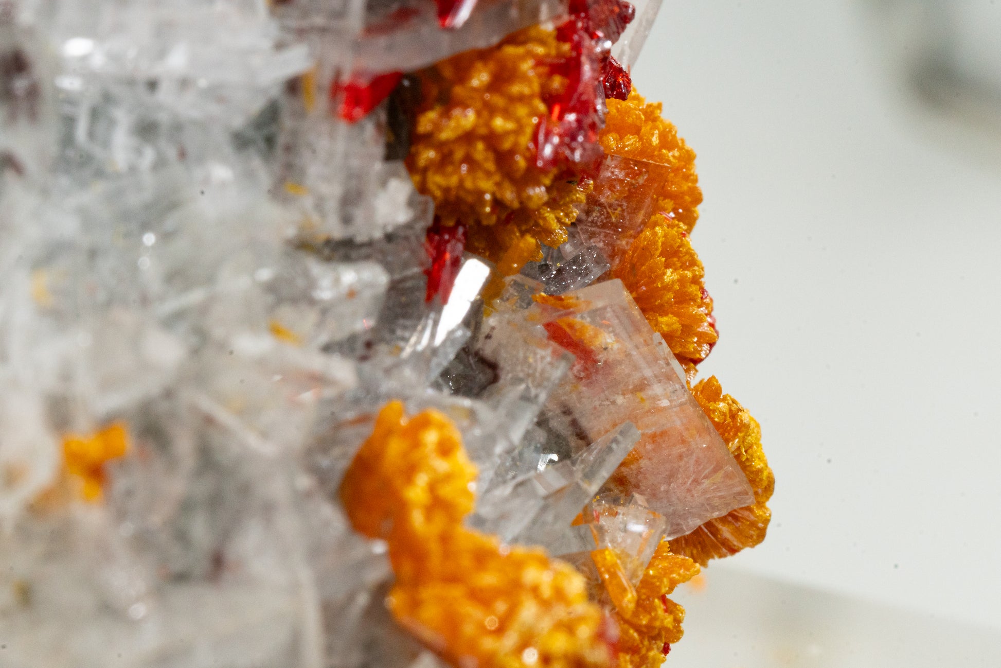 Orpiment, Realgar, Barite, - Quiruvilca Mine, Peru