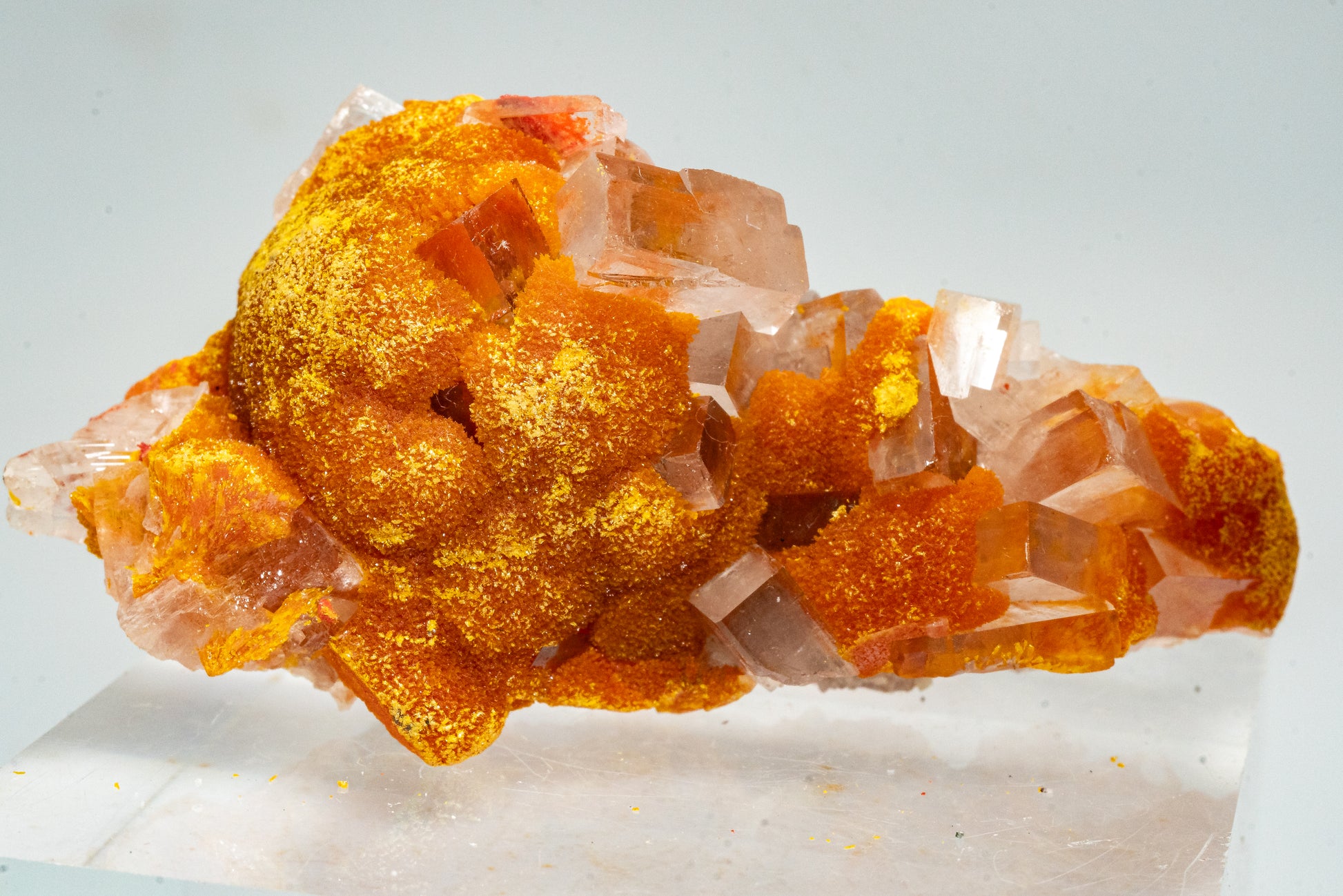 Orpiment, Realgar, Barite, - Quiruvilca Mine, Peru