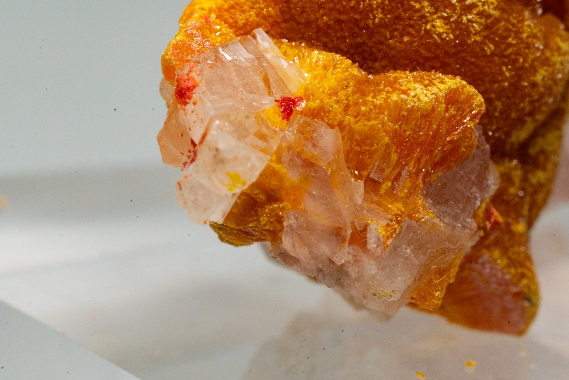 Orpiment, Realgar, Barite, - Quiruvilca Mine, Peru