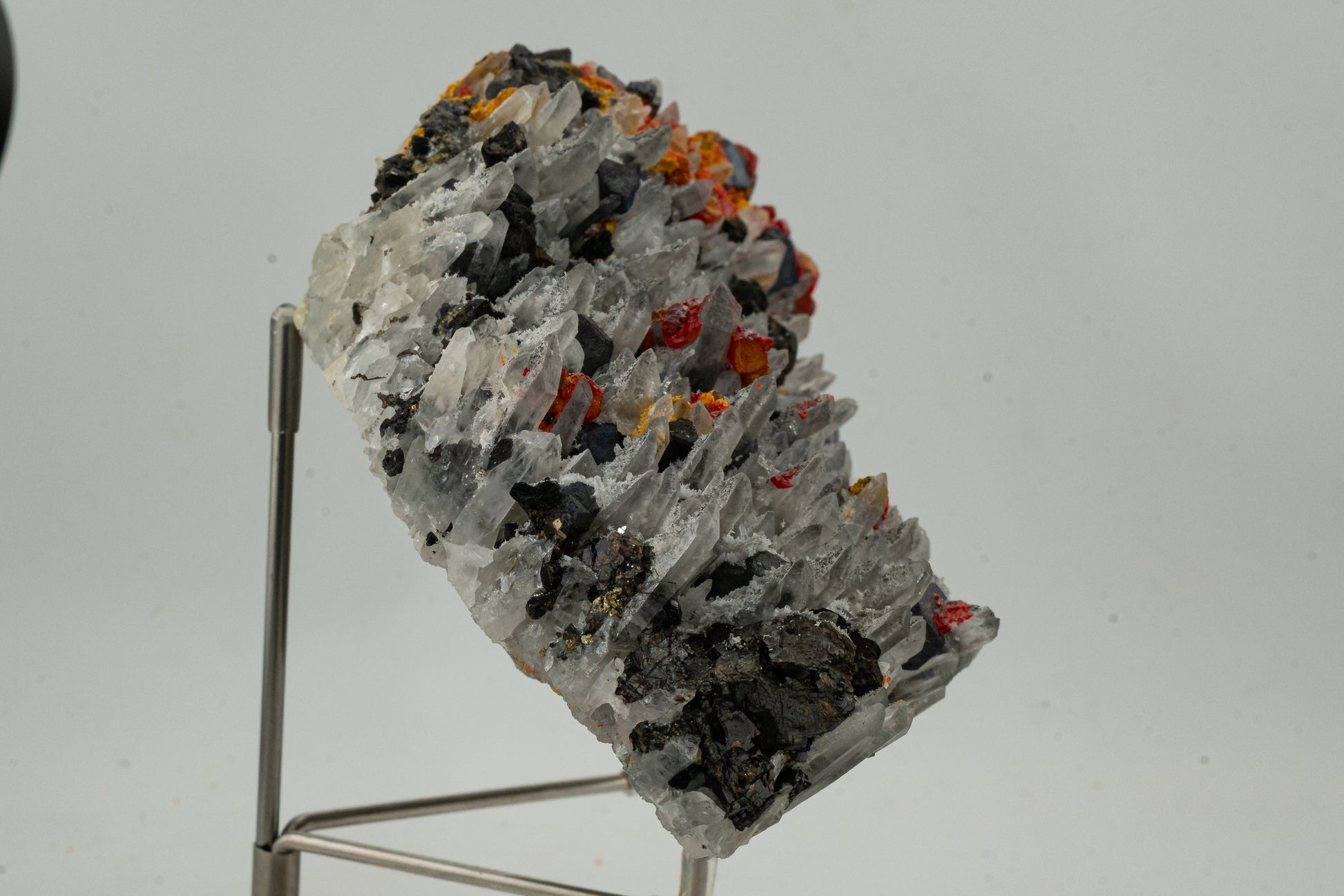 Orpiment, Realgar, Quartz, Galena, Pyrite - Quiruvilca Mine, Peru