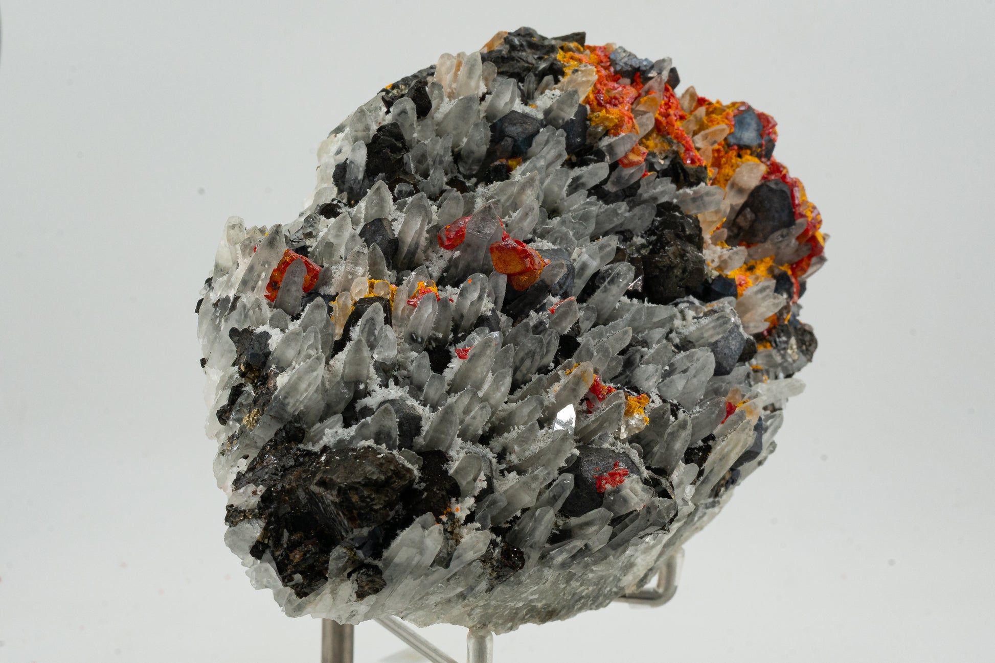 Orpiment, Realgar, Quartz, Galena, Pyrite - Quiruvilca Mine, Peru