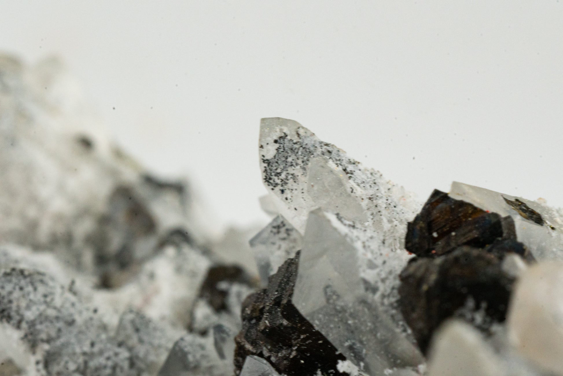 Orpiment, Realgar, Quartz, Galena, Pyrite - Quiruvilca Mine, Peru