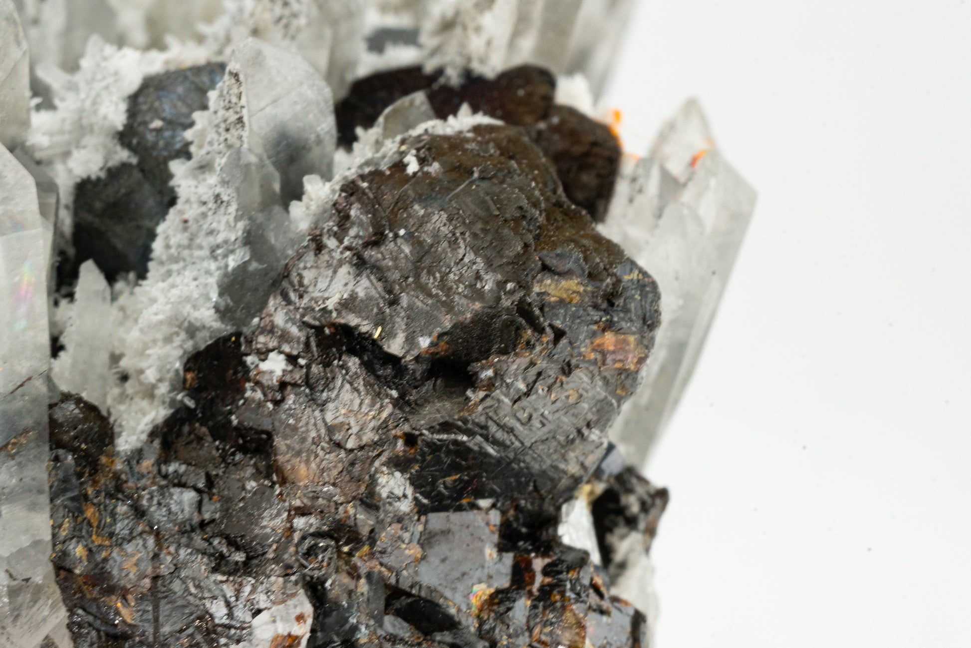 Orpiment, Realgar, Quartz, Galena, Pyrite - Quiruvilca Mine, Peru