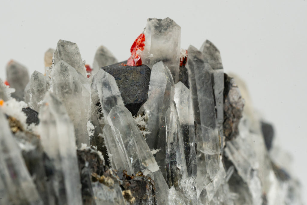 Orpiment, Realgar, Quartz, Galena, Pyrite - Quiruvilca Mine, Peru