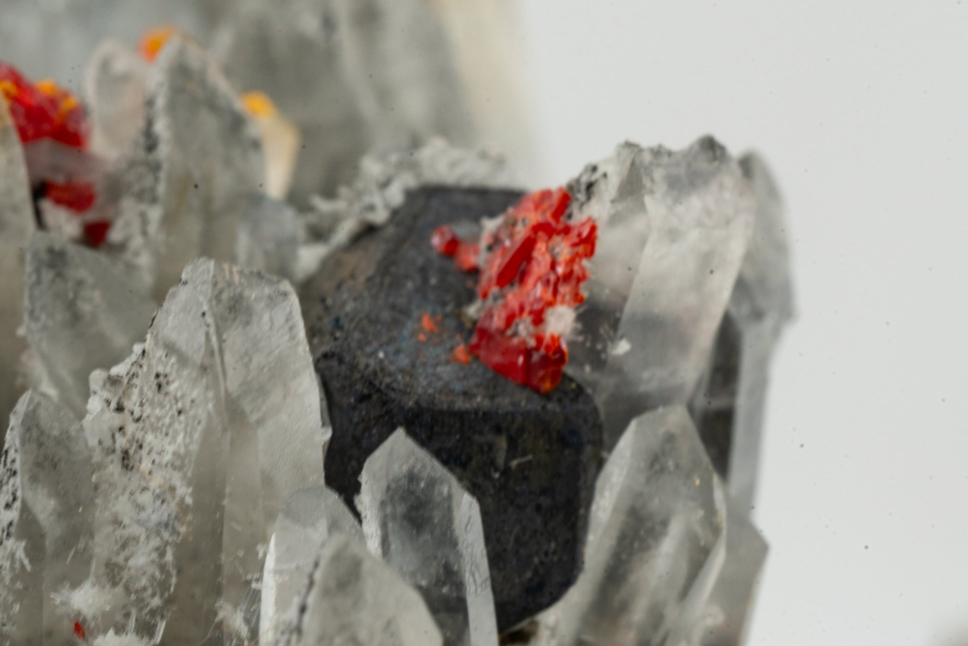 Orpiment, Realgar, Quartz, Galena, Pyrite - Quiruvilca Mine, Peru