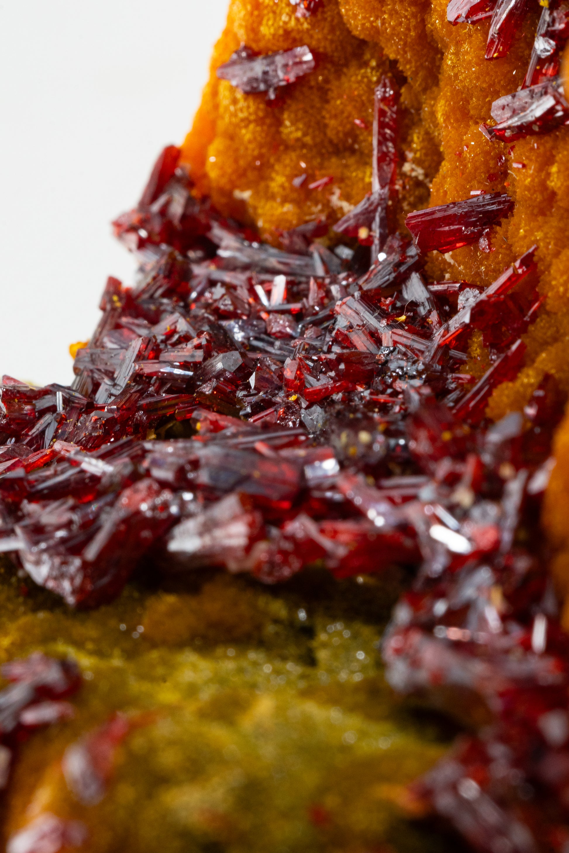 Orpiment, Realgar, Barite, - Quiruvilca Mine, Peru