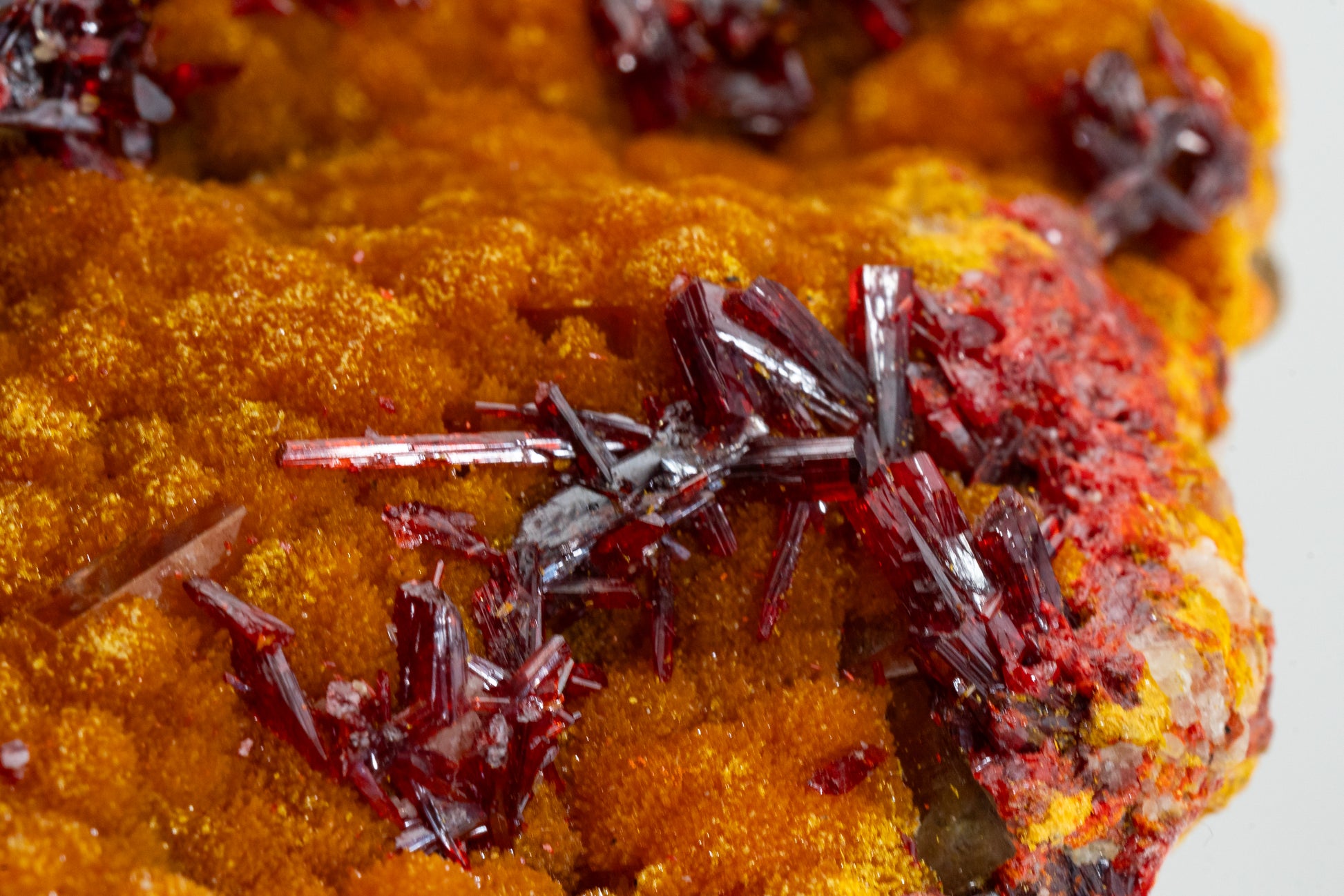 Orpiment, Realgar, Barite, - Quiruvilca Mine, Peru