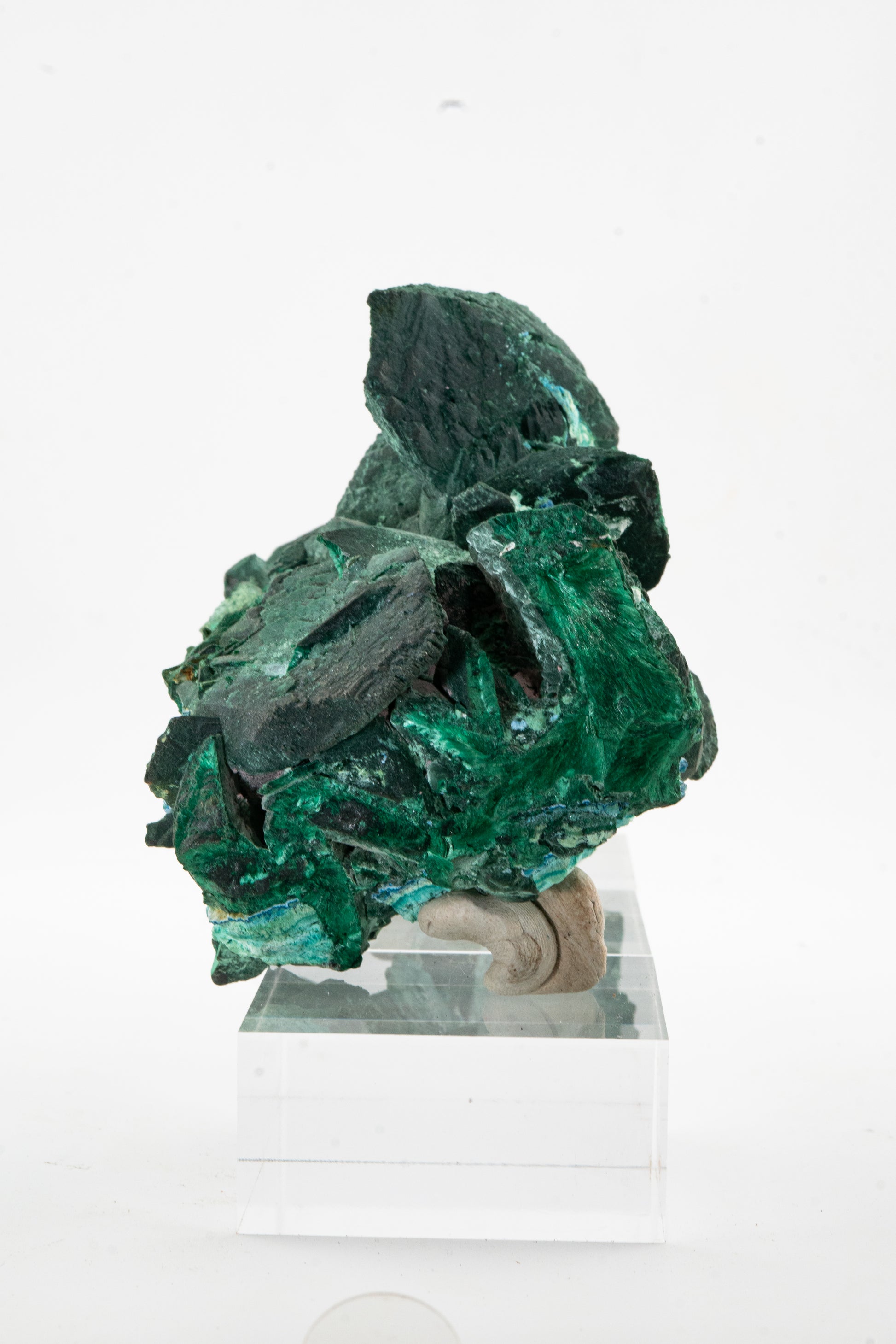 Malachite ps. Azurite, Shattuckite - Mina Milpillas, Sonora, México