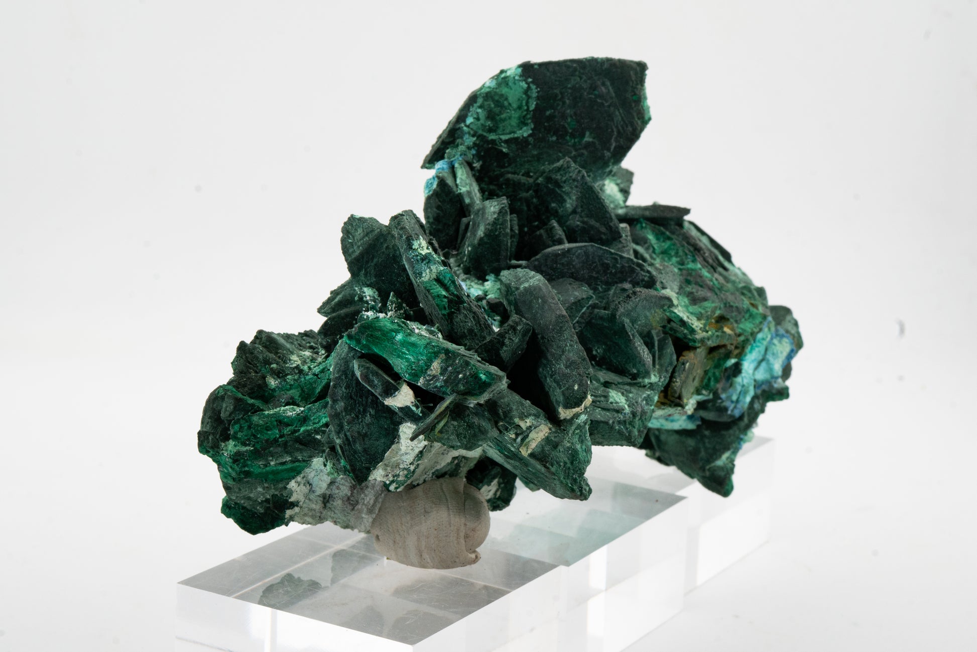 Malachite ps. Azurite, Shattuckite - Mina Milpillas, Sonora, México