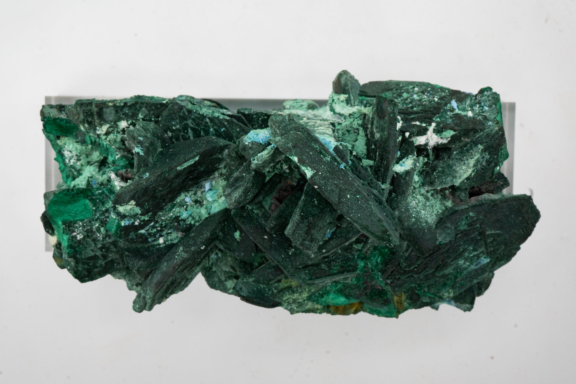 Malachite ps. Azurite, Shattuckite - Mina Milpillas, Sonora, México